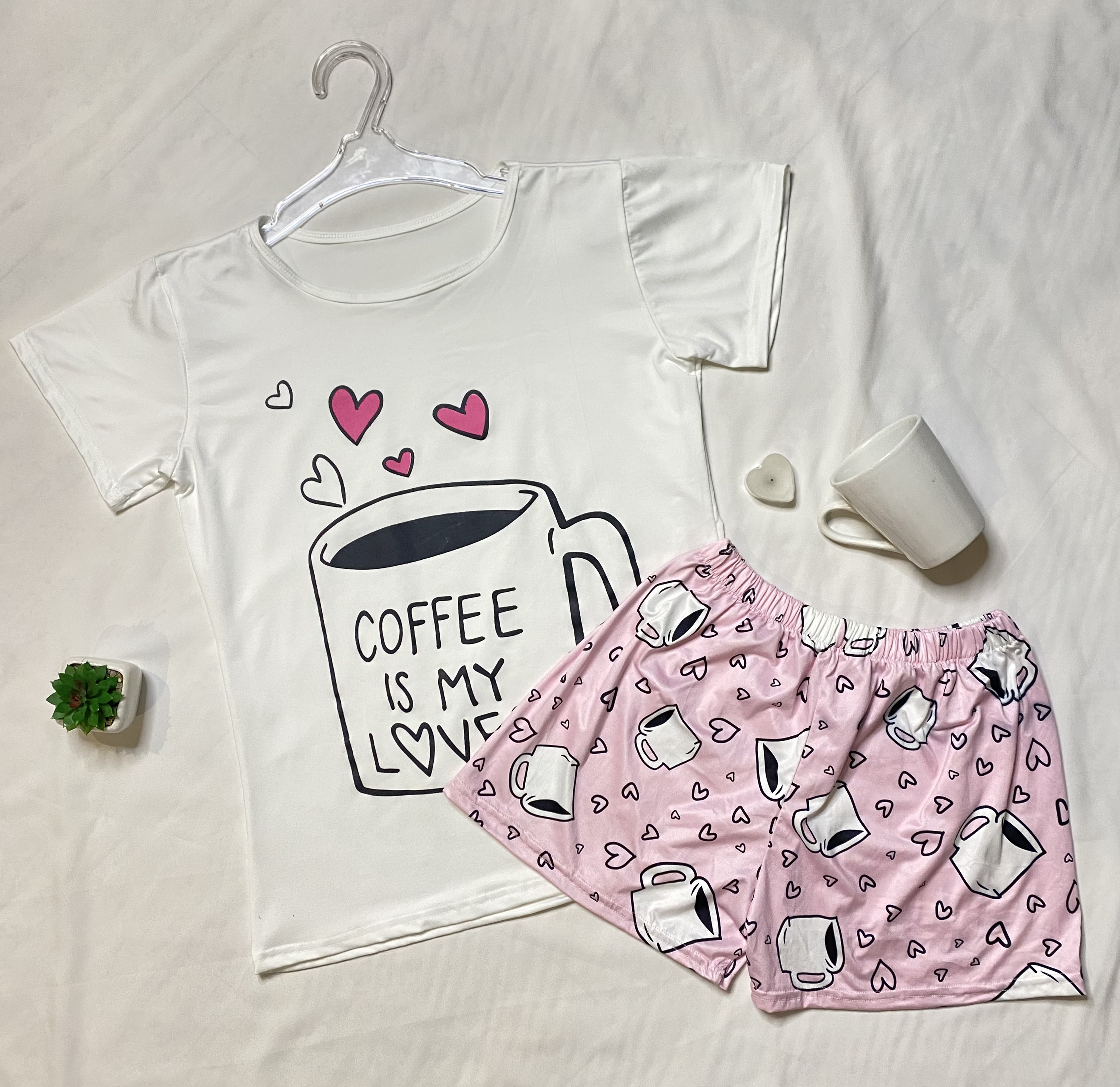 بيجامة حريمي Coffee Is My Lover