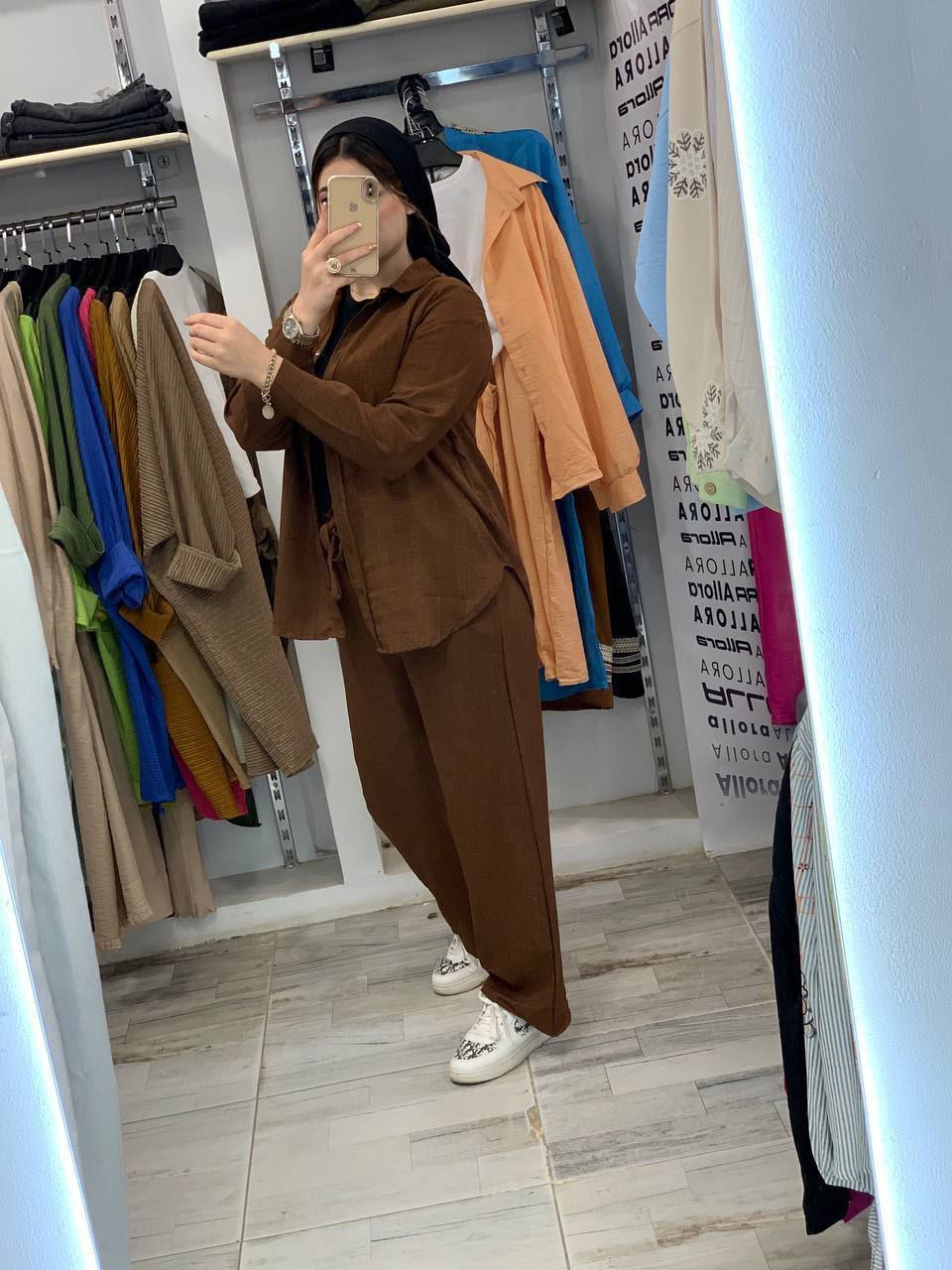 سوت كتان 2 قطعه