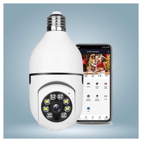 Caméra ampoule 1080P WiFi sans fil 360°