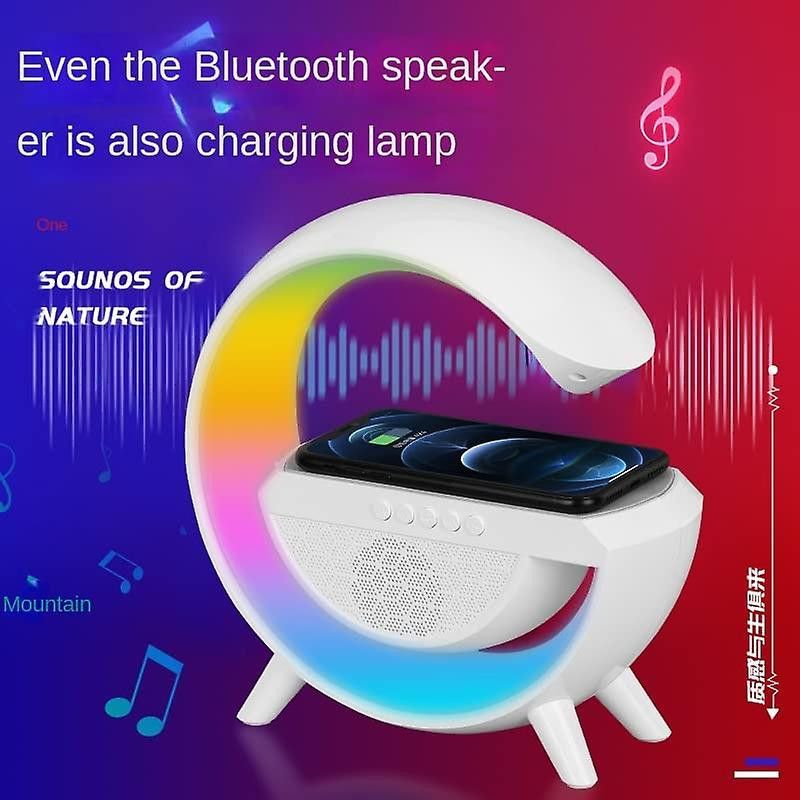 Chargeur sans fil multifonctionnel, veilleuse RVB, haut-parleur Bluetooth, contrôle d