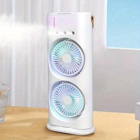 Ventilateur de refroidissement à double tête réglable à trois vitesses,
