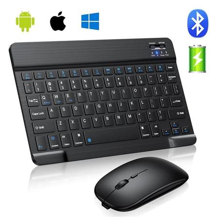 Mini clavier et souris sans fil Bluetooth pour PC, ipad, téléphone, tablette