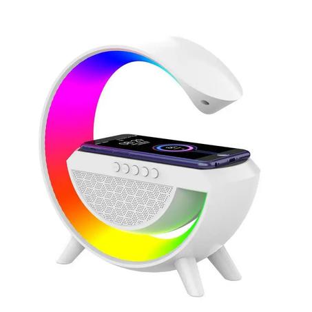 Chargeur sans fil multifonctionnel, veilleuse RVB, haut-parleur Bluetooth, contrôle d