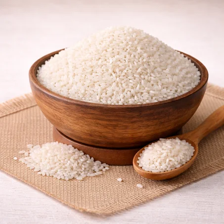 الأرز الأبيض المستدير