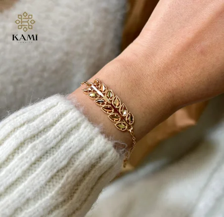 KAMI Bracelet Feuille d'Or