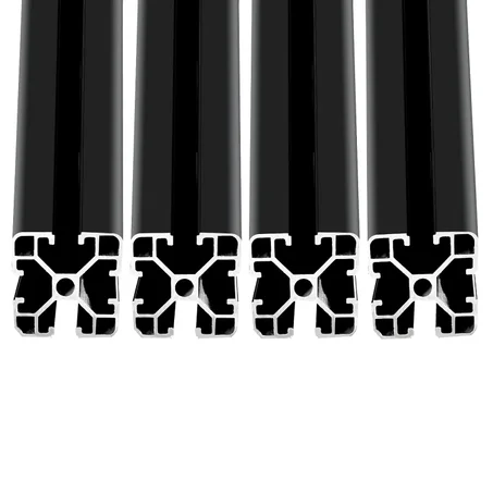 Perfil de Aluminio Extruido Ranura en T 4040 700mm Negro - Extrusión de Aluminio Versátil y Duradera, Extrusión de Aluminio de Estándar Europeo para Todas Sus Necesidades de Construcción y Di