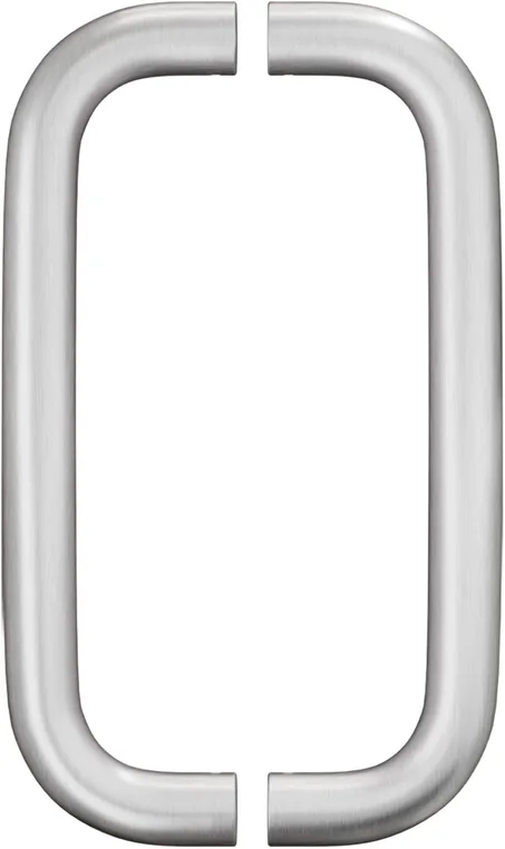 BRIXWELL Mango de tracción recto de espalda con espalda, acabado de acero inoxidable cepillado, 9 pulgadas de longitud total, 8 pulgadas de centro a centro, 1 pulgada de diámetro, proyección 