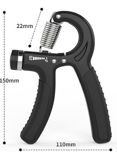 جهاز تمارين لتقوية قبضة اليد مع نابض من الستانلس ستيل لتقوية المعصمين والأصابع والساعد واليدين من برو ايرون، مناسب للرياضيين والموسيقيين