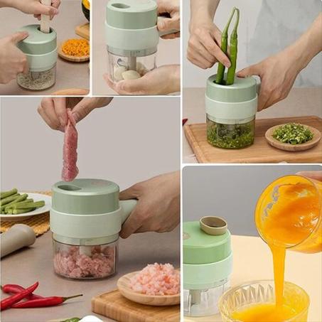 Mini Hachoir électrique 4 en 1 sans fil