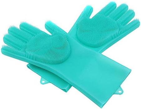 Gants éponge de nettoyage réutilisables résistant à la chaleur pour la cuisine, la salle de bain, le nettoyage des poils d'animaux et de la voiture