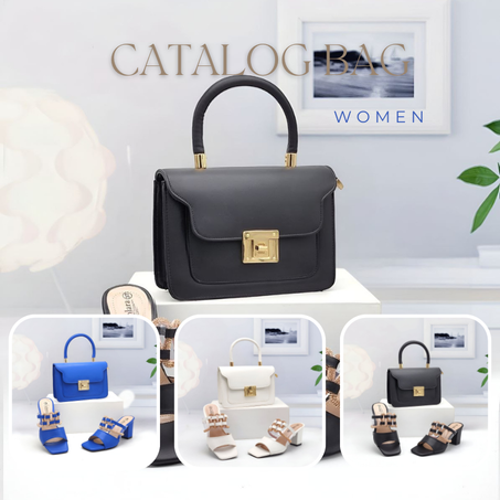 حقيبة يد عصرية وصنادل أنيقة