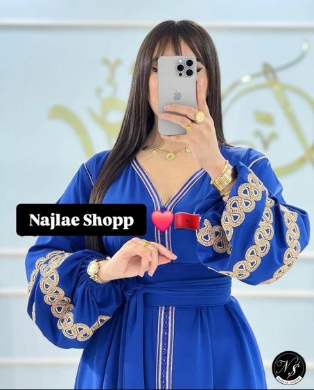 قفطان أنيق فاللبسة بالطرز فالكمام