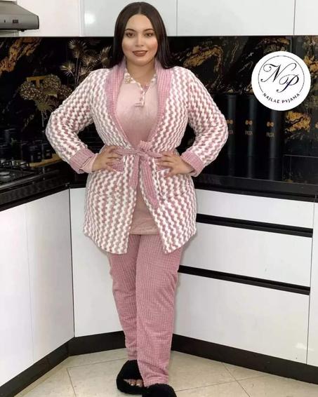 بيجامة 3 بياس بولير بودي موبرا  موديل 2024