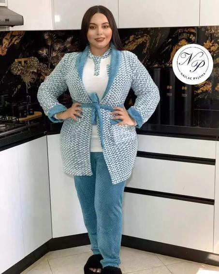 بيجامة 3 بياس بولير بودي موبرا  موديل 2024