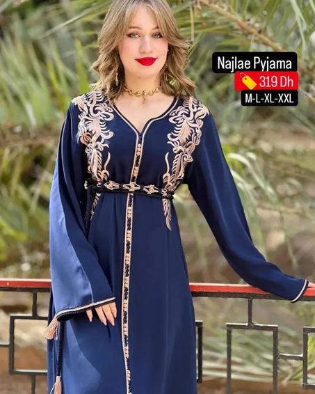 فطان بلدي رباطي لعشاق النخوة والاطلالة طرزة