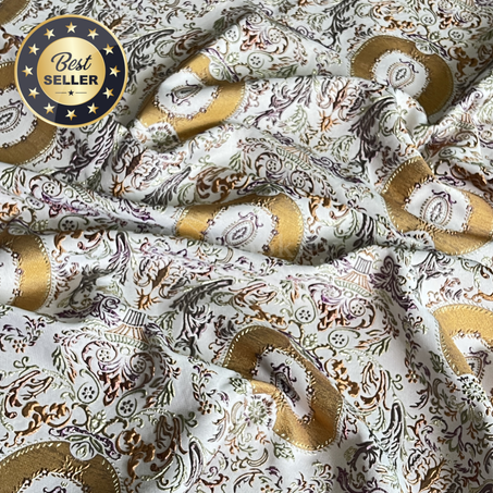 Broché - Médaillon en couleur melon