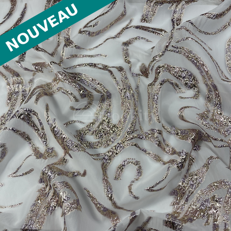 Organza - Lollipop en Mauve parme argenté doré