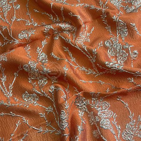 Broché - Magnolia en Orange citrouille