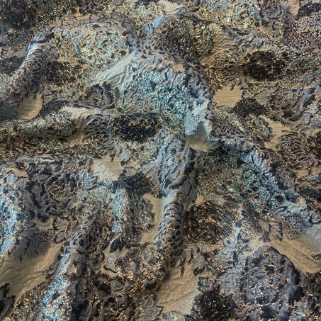 Broché - Nuages de fleurs en Gris bleu