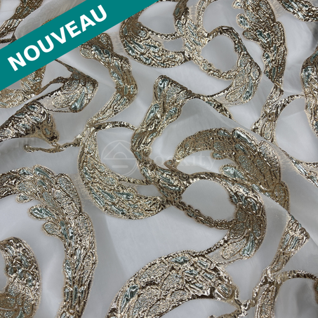 Organza - Boucles en Argenté doré