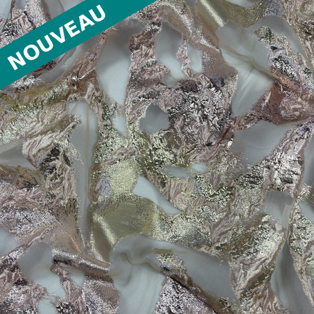 Organza - Îles en Rose pêche argenté doré
