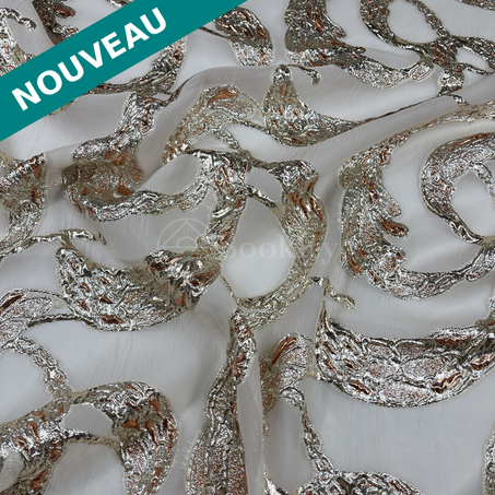 Organza - Boucles en Melon argenté doré