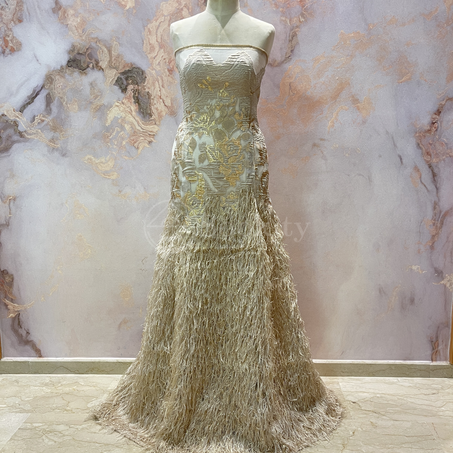 Organza plumes - Fleur de Camélia en Rose chair