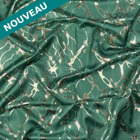 Broché - Ondes en Vert sapin doré