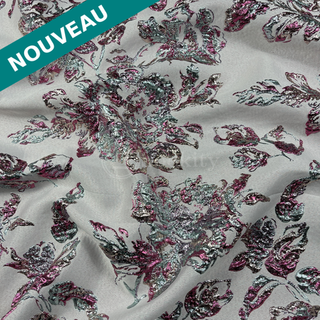 Broché - Lisian en Vert givré rose balais