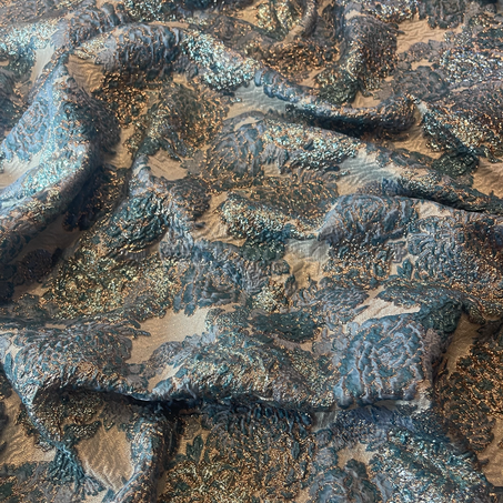 Broché - Nuages de fleurs en Gris bleu saphire