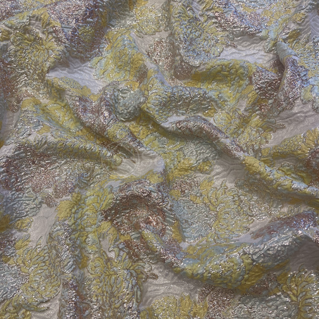 Broché - Nuages de fleurs en Lavande vert olive