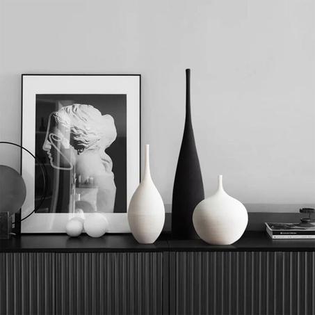 Vase céramique moderne trois bouteilles