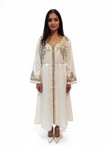 Robe mi longue style caftan