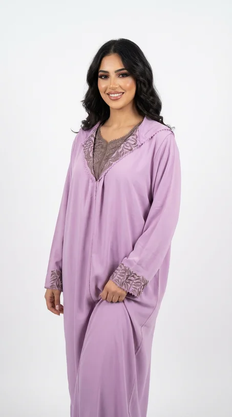Jellaba Lilas Brodé