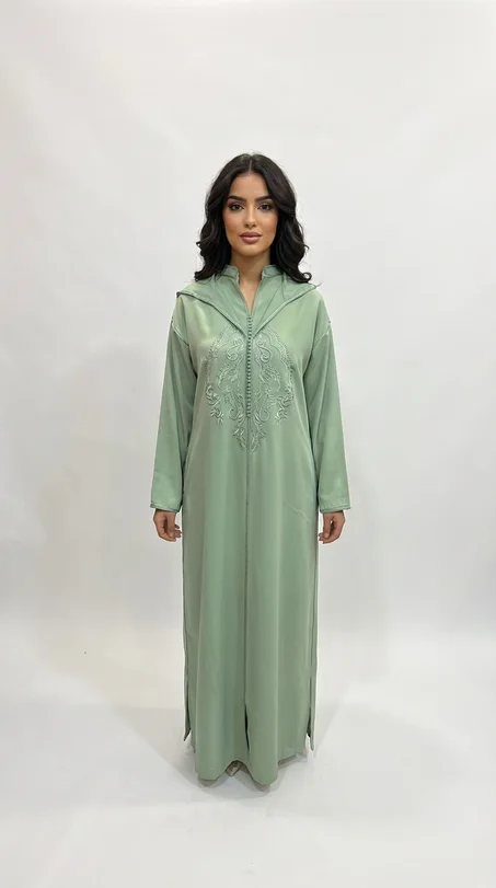 Jellaba Vert sauge doux