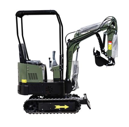 TYPHON TERROR X STORM Mini Excavator – 1 Ton Trench Digger with Canopy, Hydraulic Thumb Clip, Bucket USA