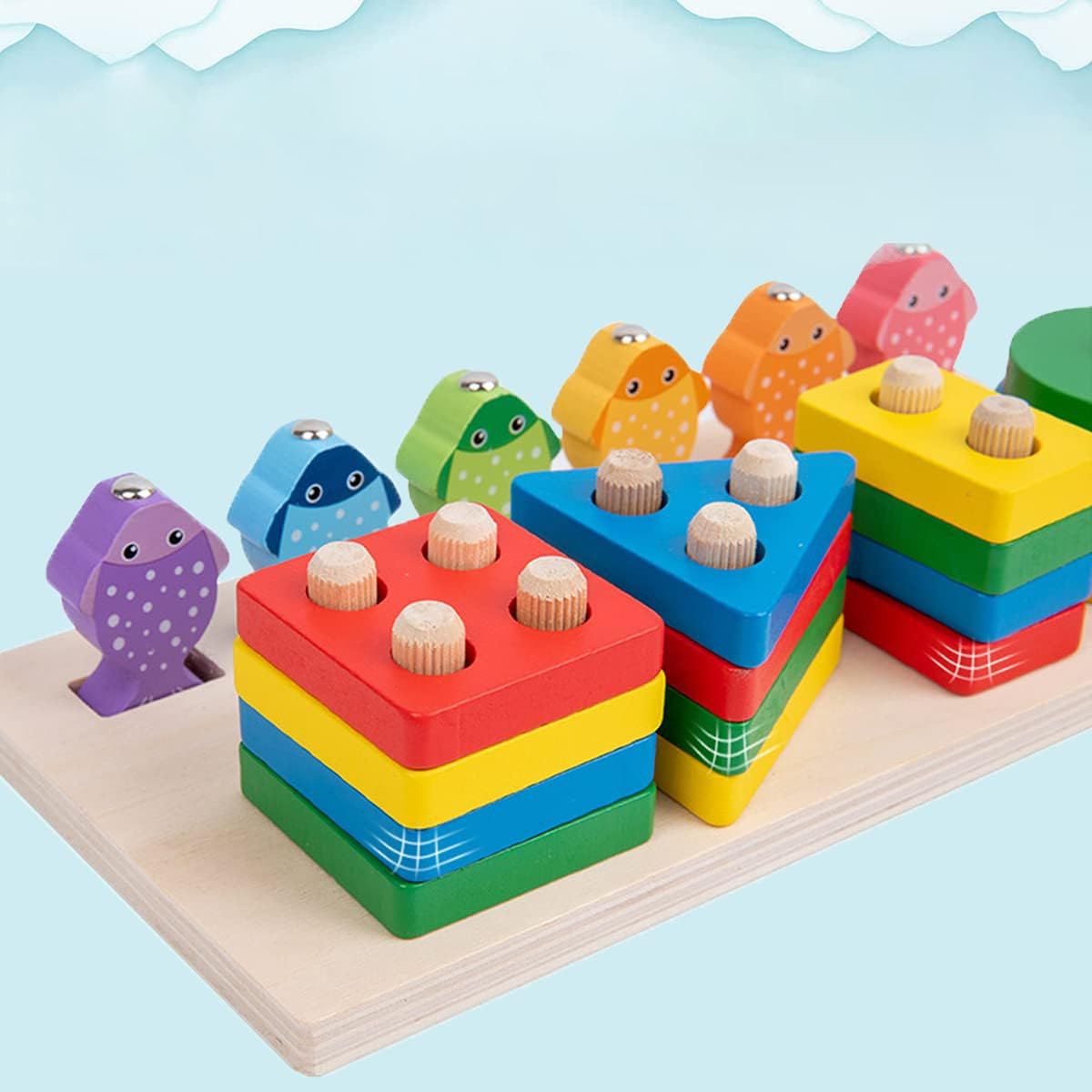 Pack Montessori de 5 jouets éducatifs en bois