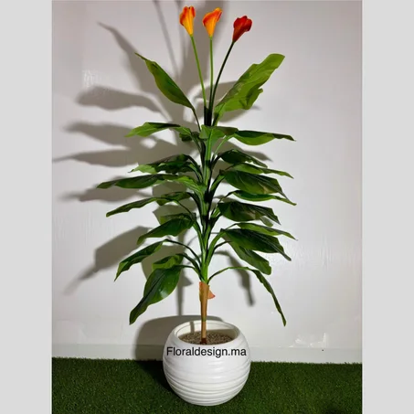 Fleur de Lune Orange Ref-LV          Dimensions : 1,60m complet