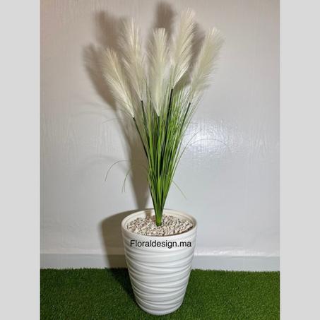 Pampas Blanc           Dimensions : 1,10m complet