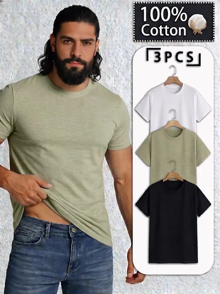 Pack 3 t shirt Cotton