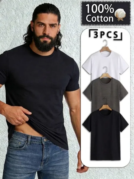 Pack 3 t shirt Cotton