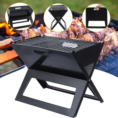 شواية الباربيكيو المحمولة بتصميم مميز قابل للطي Barbecue Portatif Pliable Ideal Pour Jardins Et Voyages 2951-