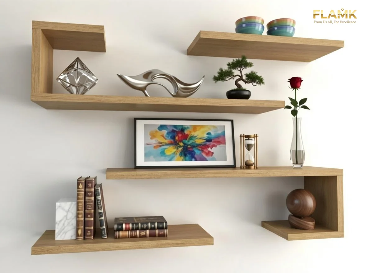 أرفف FLAMK الهندسية - مجموعة Walls للديكور العصري