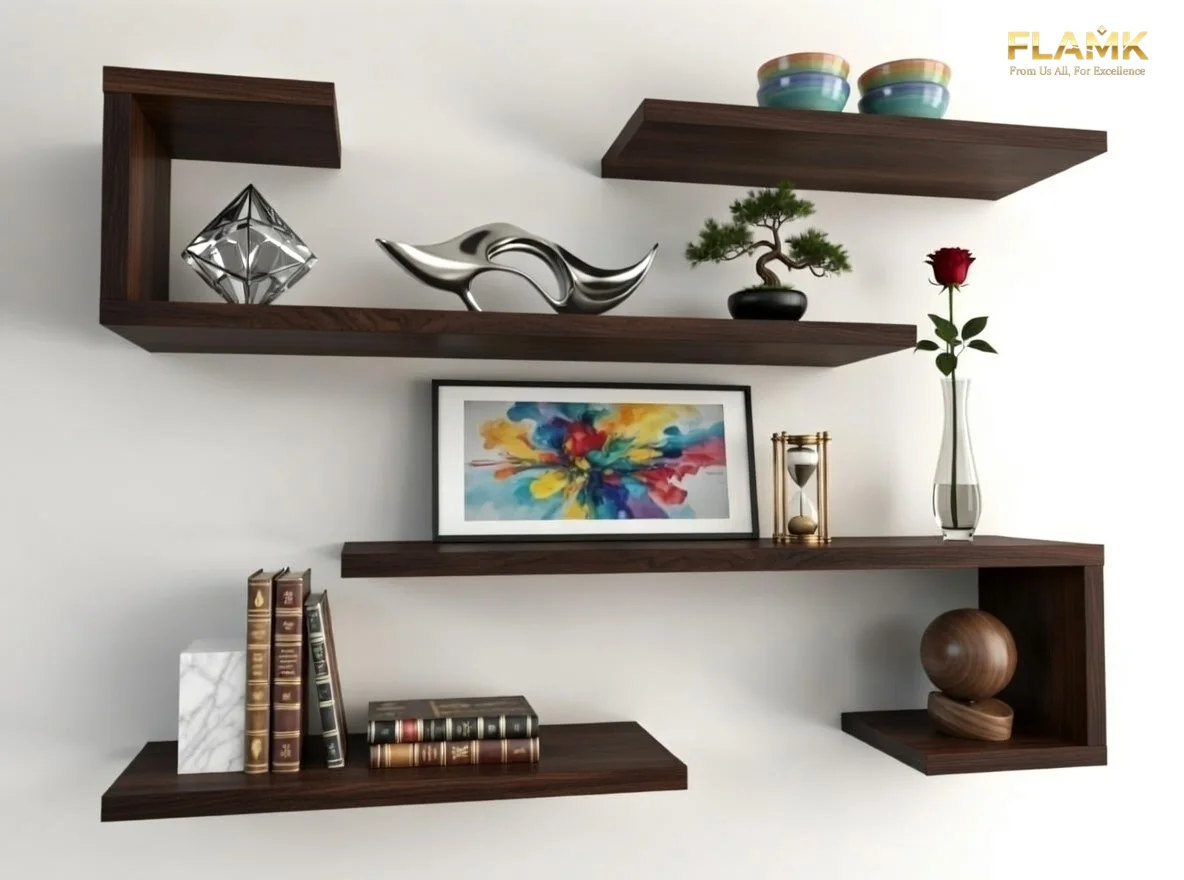أرفف FLAMK الهندسية - مجموعة Walls للديكور العصري