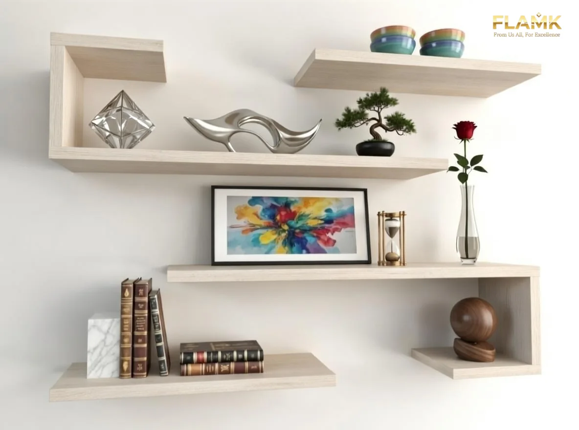 أرفف FLAMK الهندسية - مجموعة Walls للديكور العصري