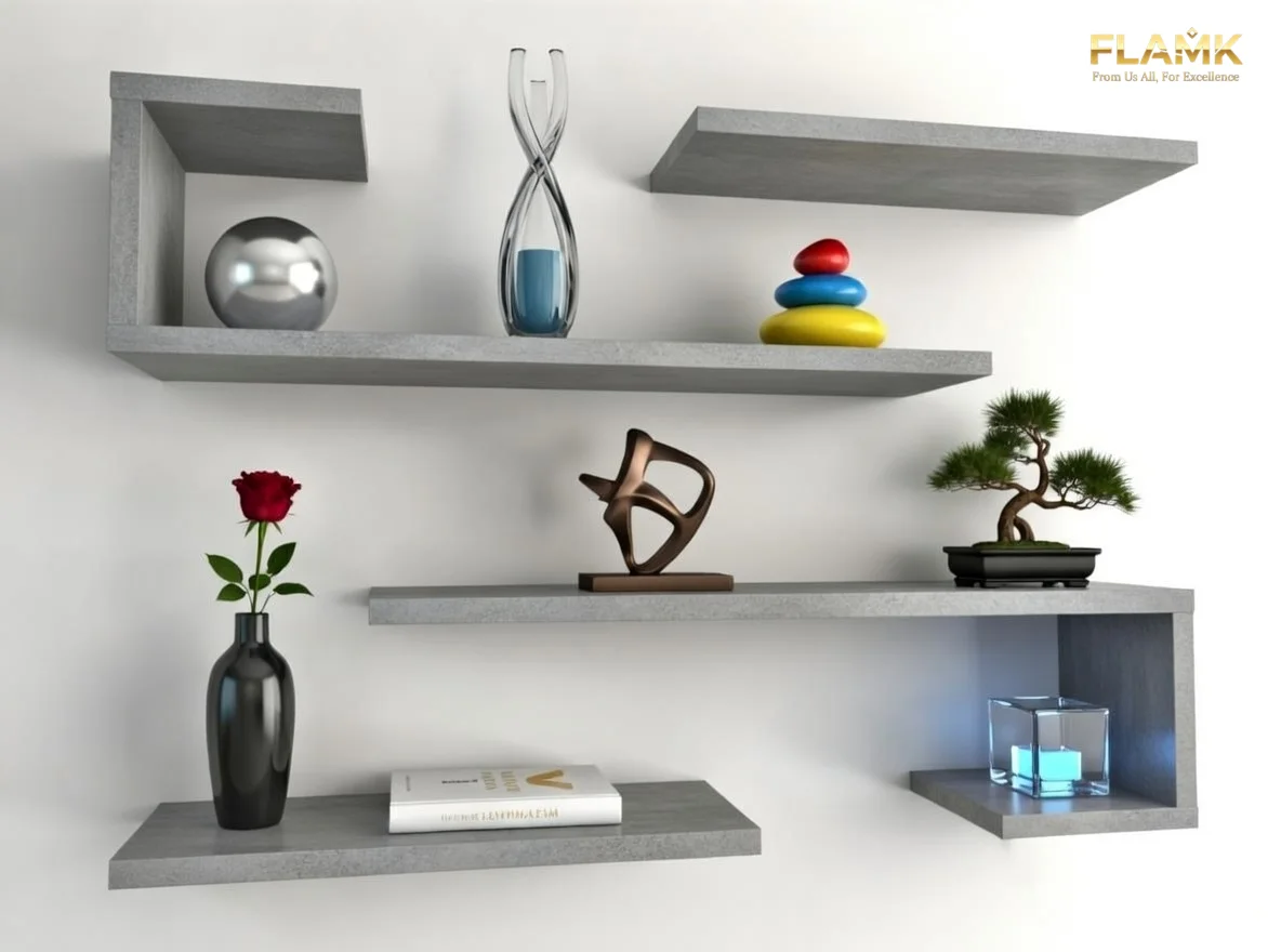 أرفف FLAMK الهندسية - مجموعة Walls للديكور العصري