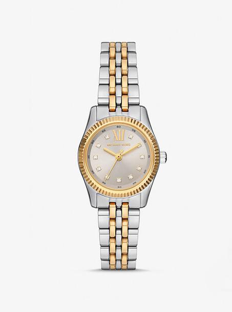 Lexington Pavé Two-Tone Watch and Slider Bracelet Gift Set, MK4815