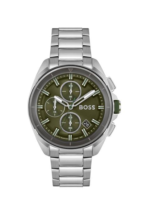 Hugo Boss Volane 1513951 Chronograph Green Dial Stainless Steel Strap