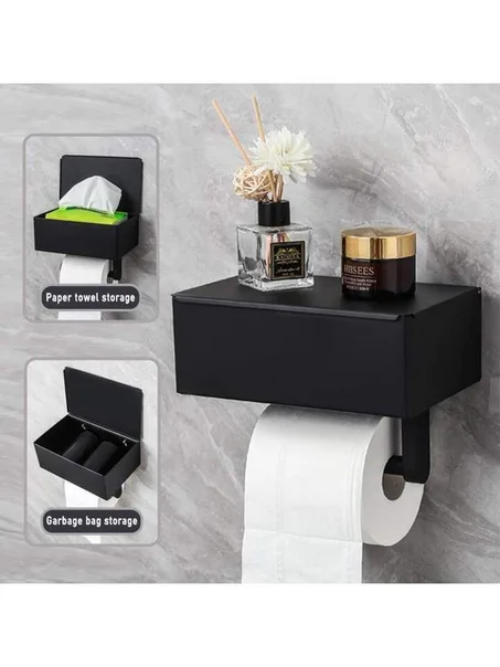 🧻 علّاقة ورق مرحاض 3 في 1 – أنيقة، ذكية، وتنظيم بلا فوضى!