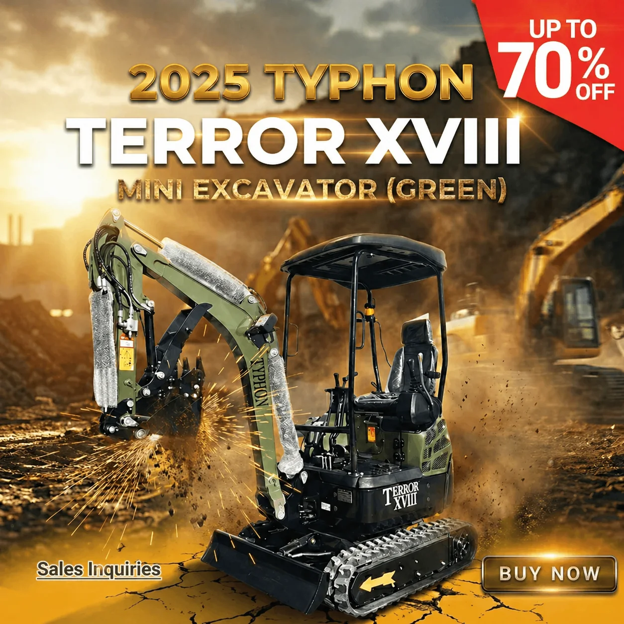 Mini skid steer stand on compact track loader